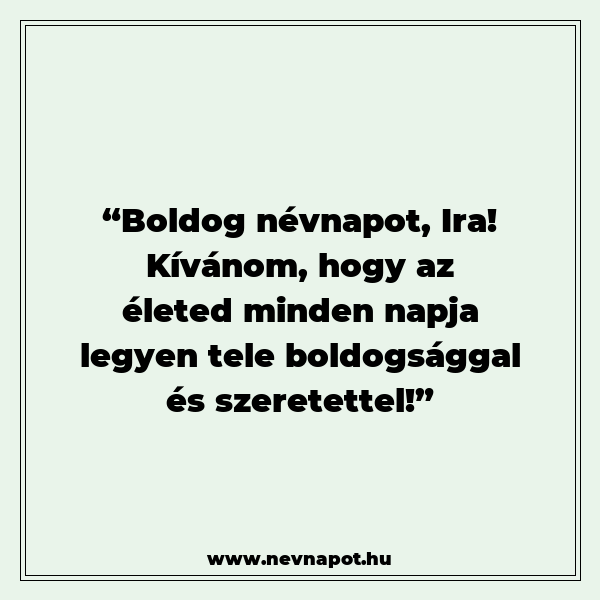 Ira névnapi köszöntők