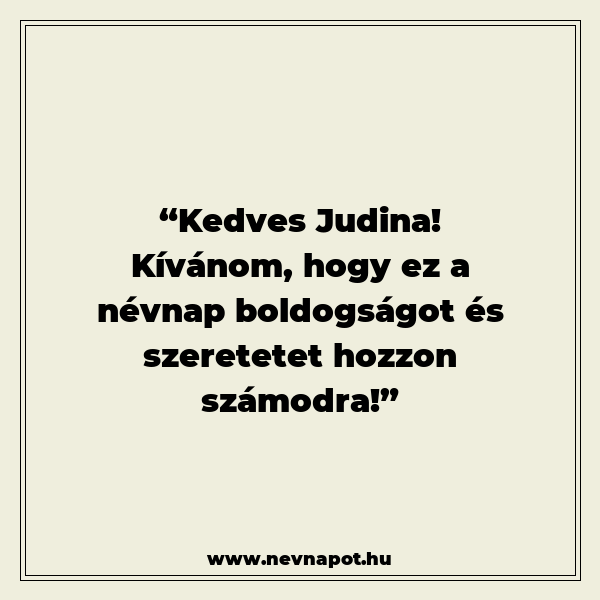 Judina névnapi köszöntők