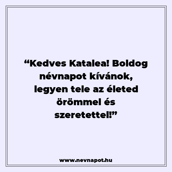 Katalea névnapi köszöntők