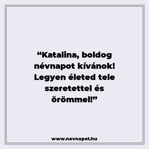 Katalina névnapi köszöntők