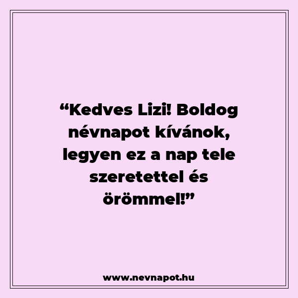 Lizi névnapi köszöntők