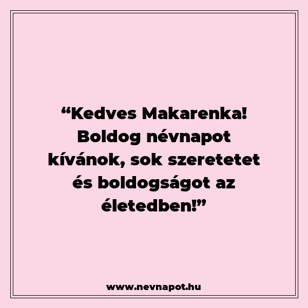 Makaréna névnapi köszöntők