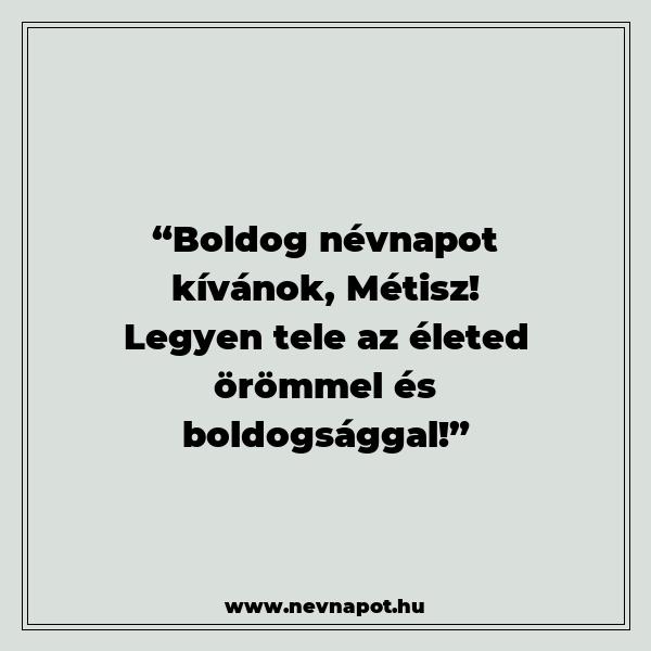 Métisz névnapi köszöntők
