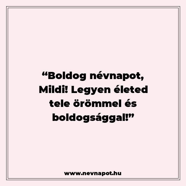 Mildi névnapi köszöntők