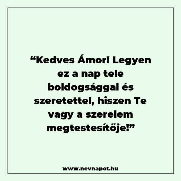 Ámor névnapi köszöntők