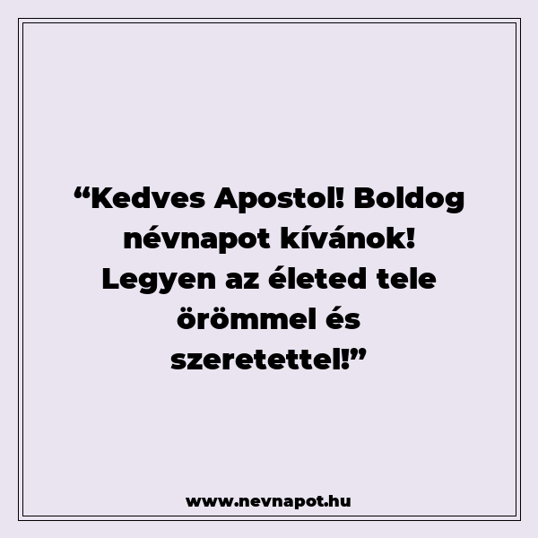 Apostol névnapi köszöntők