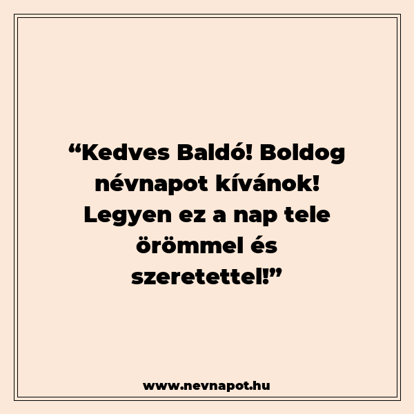 Baldó névnapi köszöntők