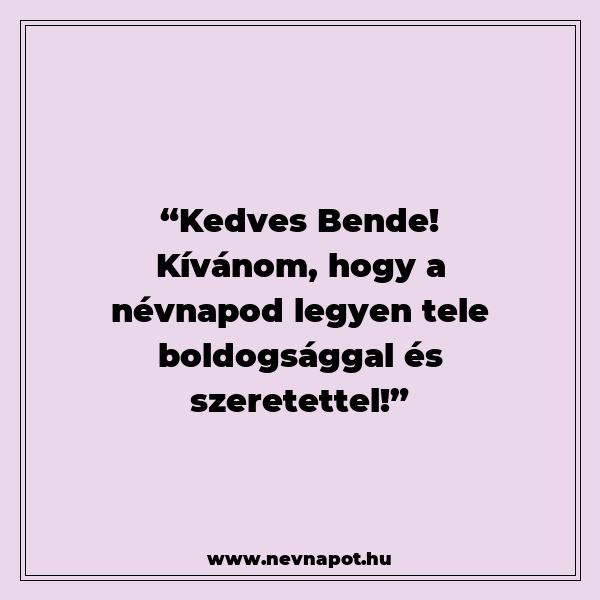 Bende névnapi köszöntők