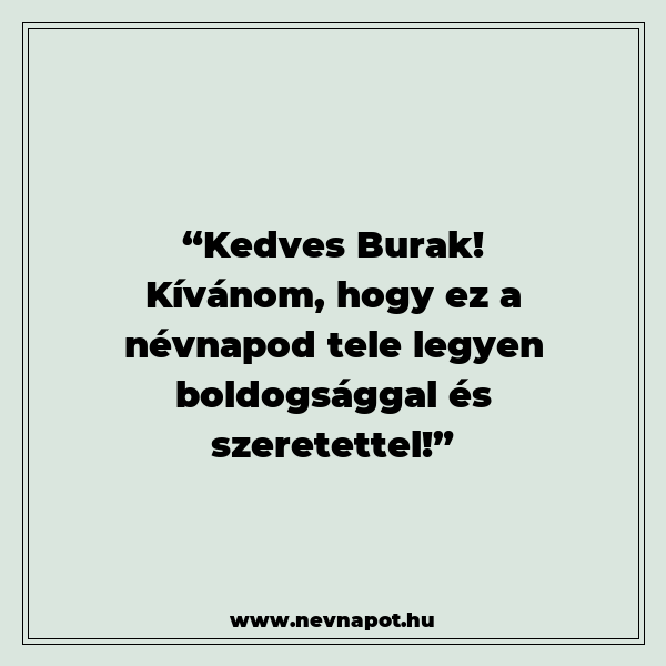 Burak névnapi köszöntők