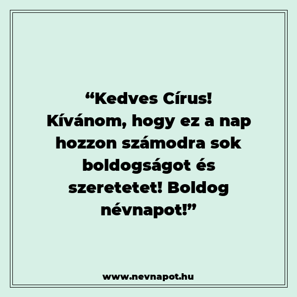 Círus névnapi köszöntők