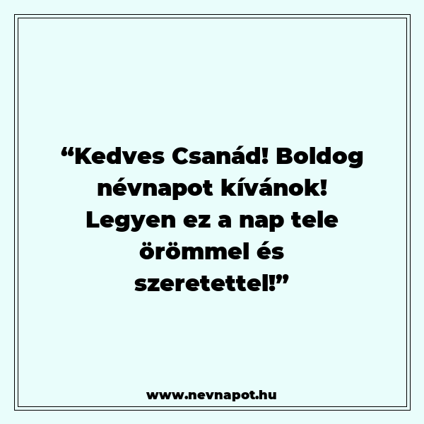 Csanád névnapi köszöntők