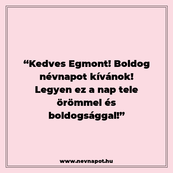 Egmont névnapi köszöntők