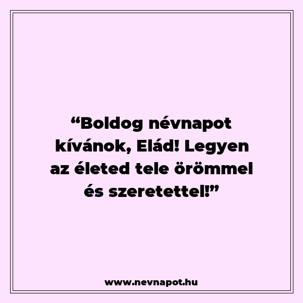 Elád névnapi köszöntők