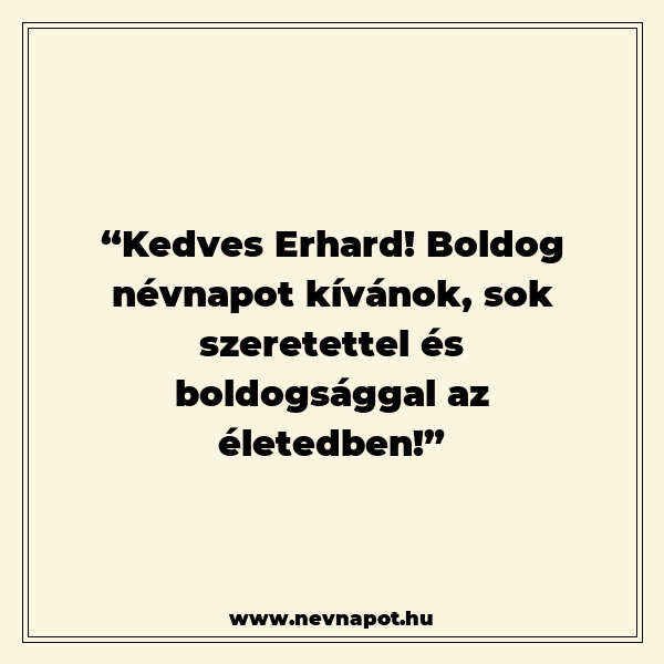 Erhard névnapi köszöntők