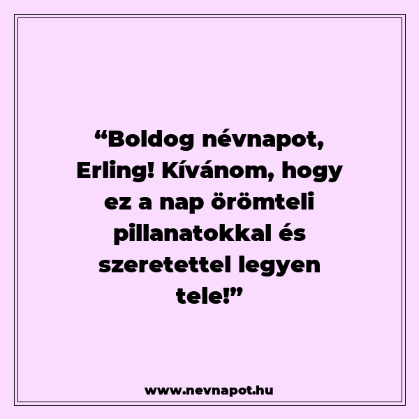 Erling névnapi köszöntők
