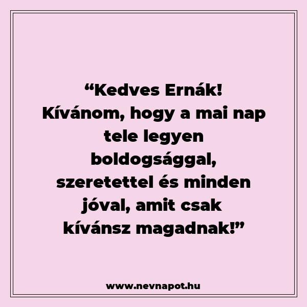 Ernák névnapi köszöntők