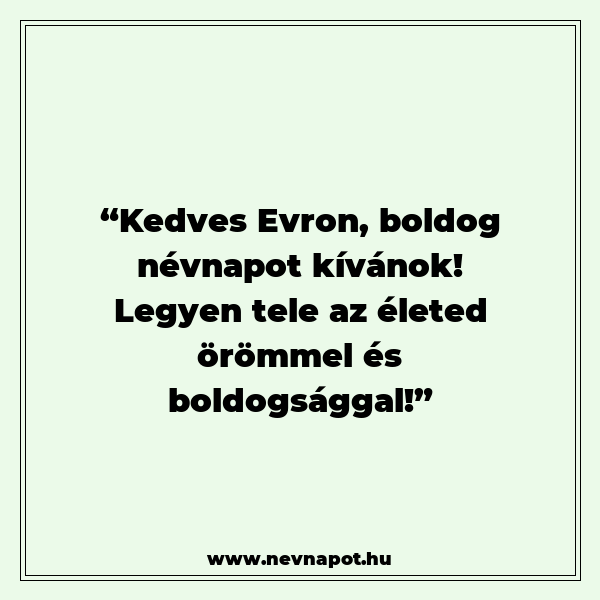 Evron névnapi köszöntők