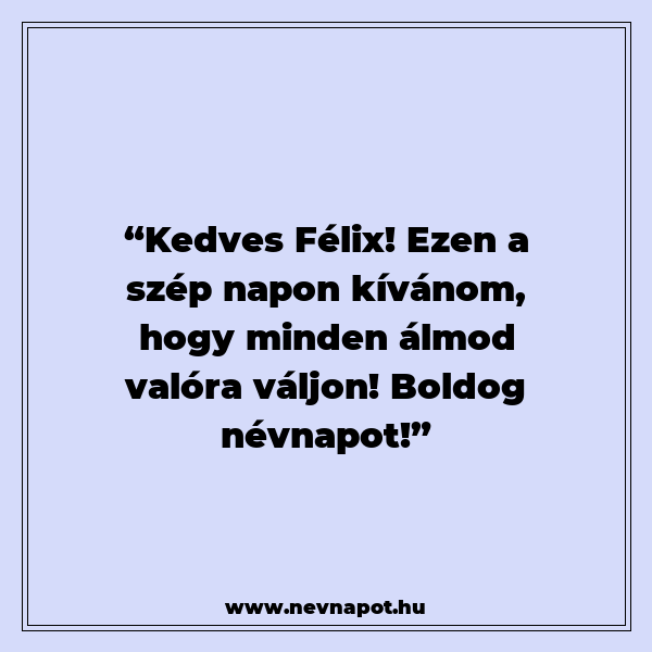 Félix névnapi köszöntők