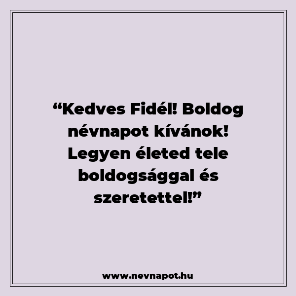 Fidél névnapi köszöntők