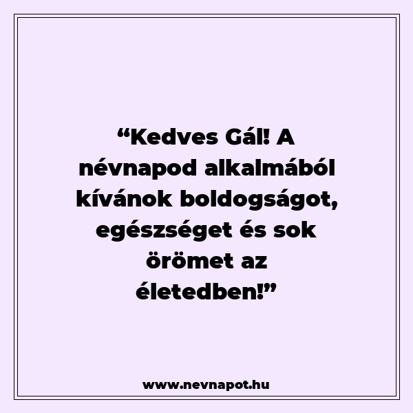 Gál névnapi köszöntők