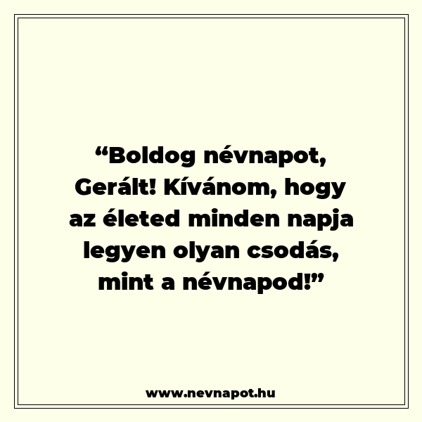 Gerált névnapi köszöntők