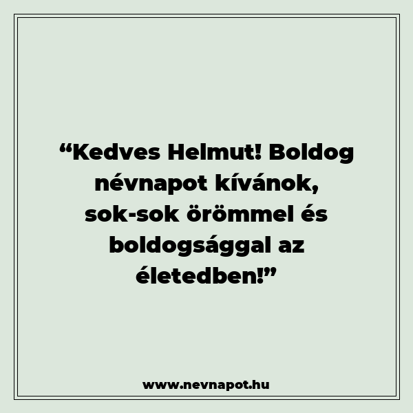 Helmut névnapi köszöntők