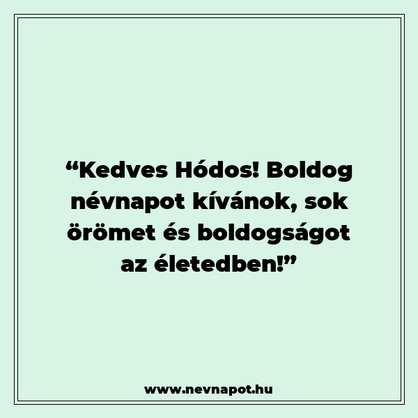 Hódos névnapi köszöntők