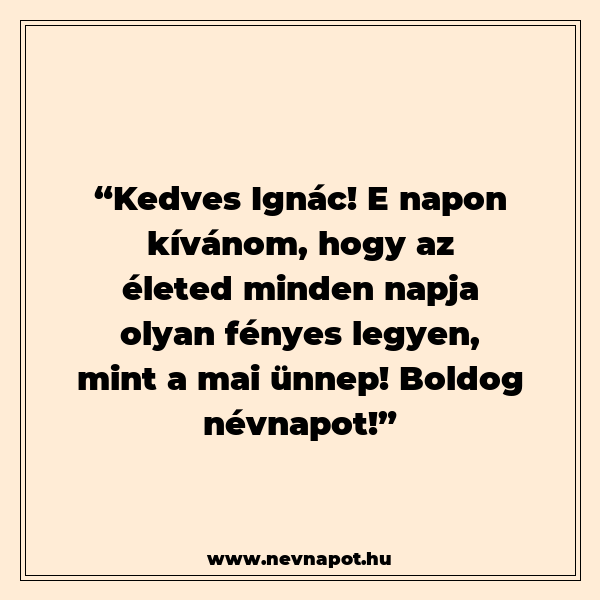Ignác névnapi köszöntők