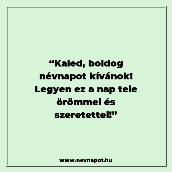 Kaled névnapi köszöntők