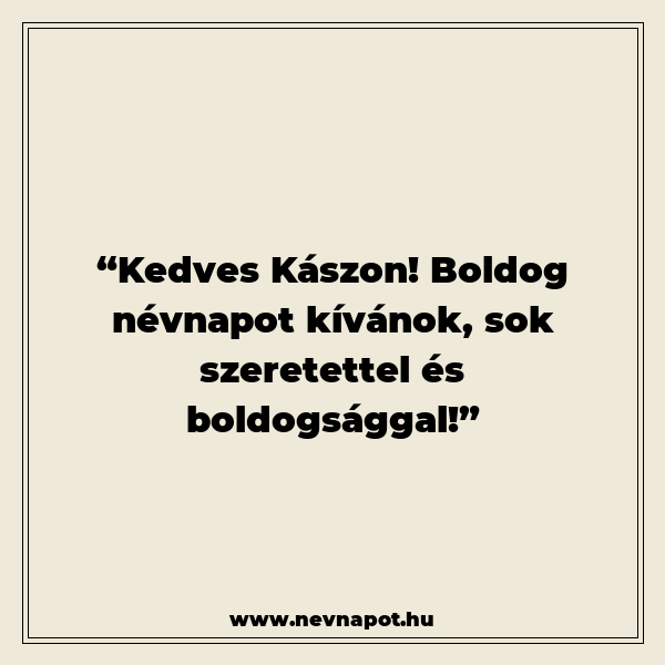 Kászon névnapi köszöntők