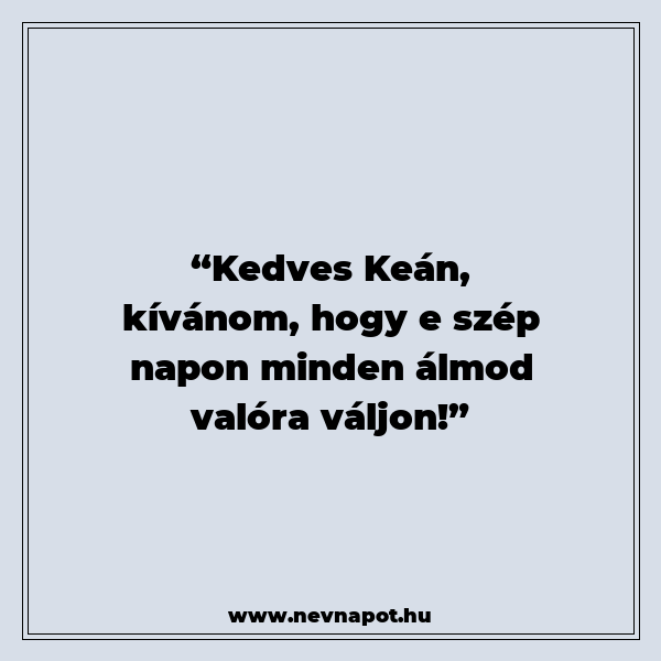 Keán névnapi köszöntők