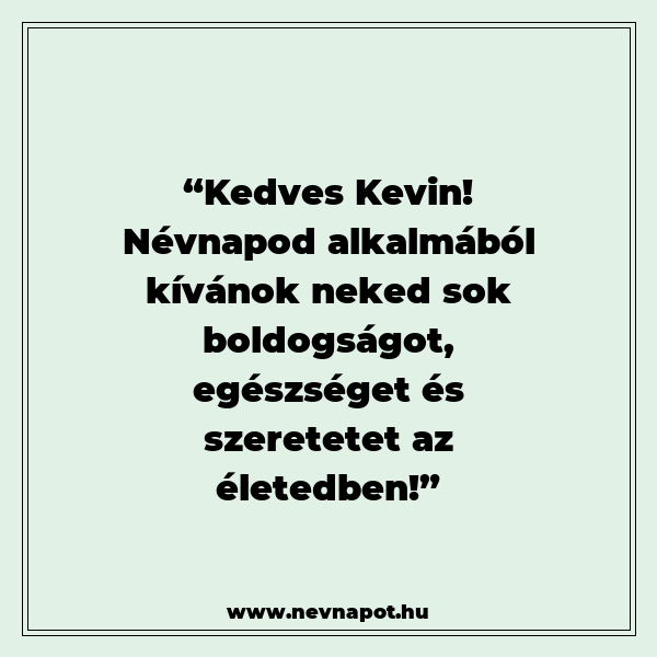 Kevin névnapi köszöntők