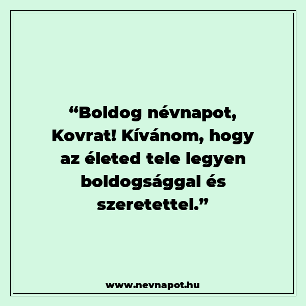 Kovrat névnapi köszöntők