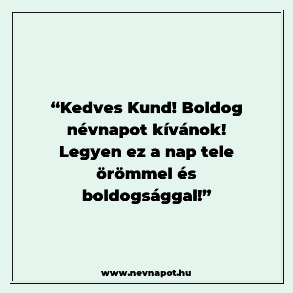 Kund névnapi köszöntők