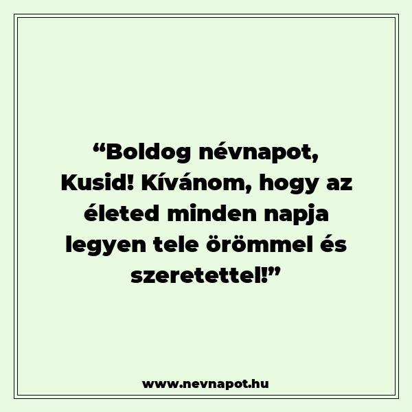 Kusid névnapi köszöntők