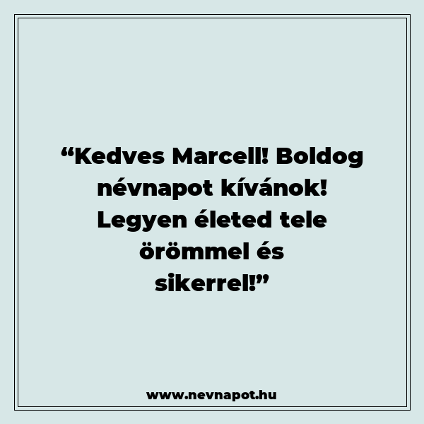 Marcell névnapi köszöntők