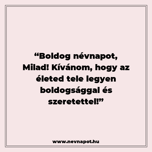 Milad névnapi köszöntők