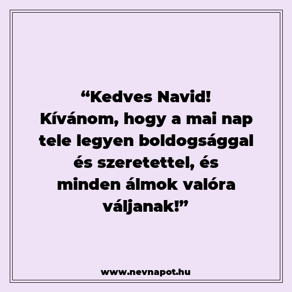 Navid névnapi köszöntők