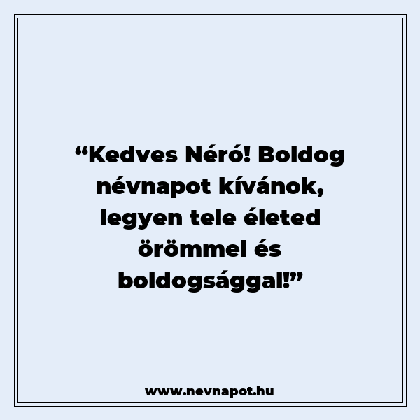 Néró névnapi köszöntők