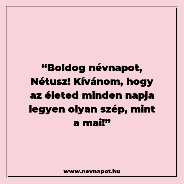 Nétusz névnapi köszöntők