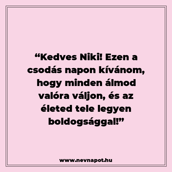 Nikétás névnapi köszöntők