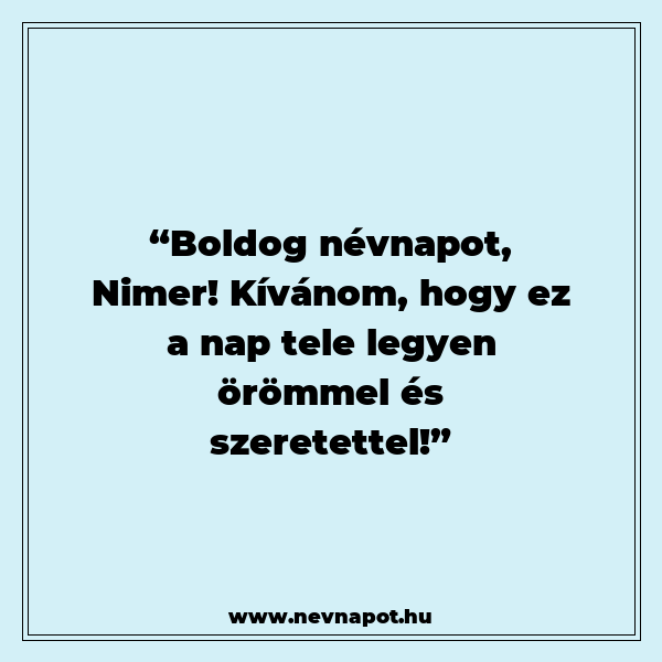 Nimer névnapi köszöntők