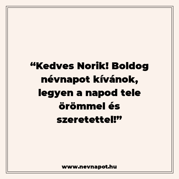Norik névnapi köszöntők