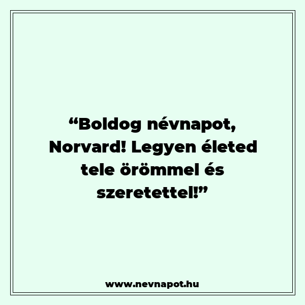 Norvard névnapi köszöntők