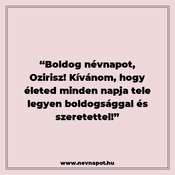Ozirisz névnapi köszöntők