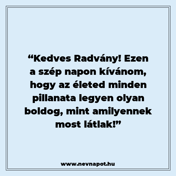 Radvány névnapi köszöntők