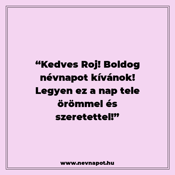 Roj névnapi köszöntők