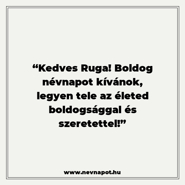 Ruga névnapi köszöntők