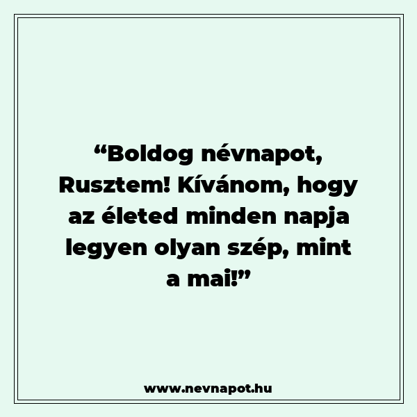 Rusztem névnapi köszöntők