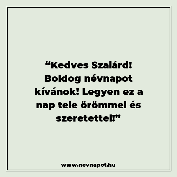 Szalárd névnapi köszöntők